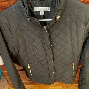 New York & Company Black Quilted Puffer Jacket, Lightweight